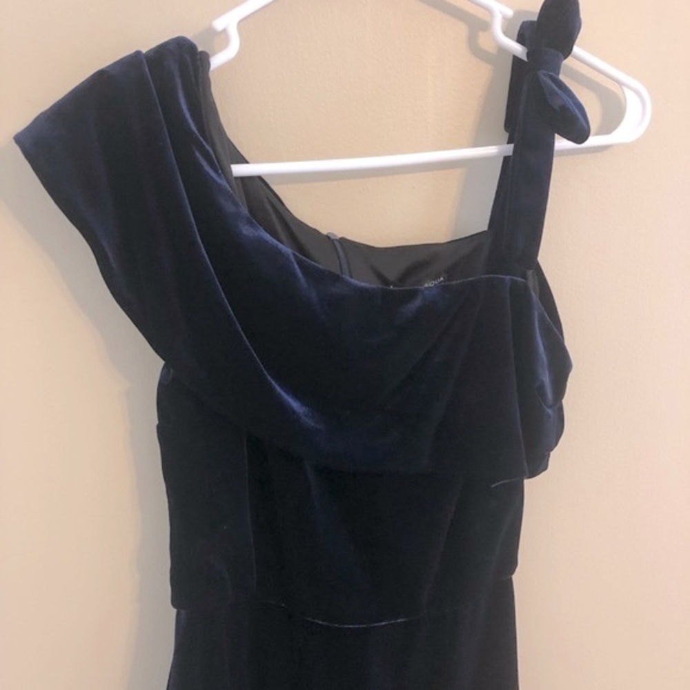 NWT Aqua Asymmetric One Shoulder Velvet Cocktail Dress - Picture 3 of 6